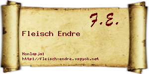 Fleisch Endre névjegykártya